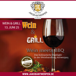 Weinprobe & live BBQ 23. Juni